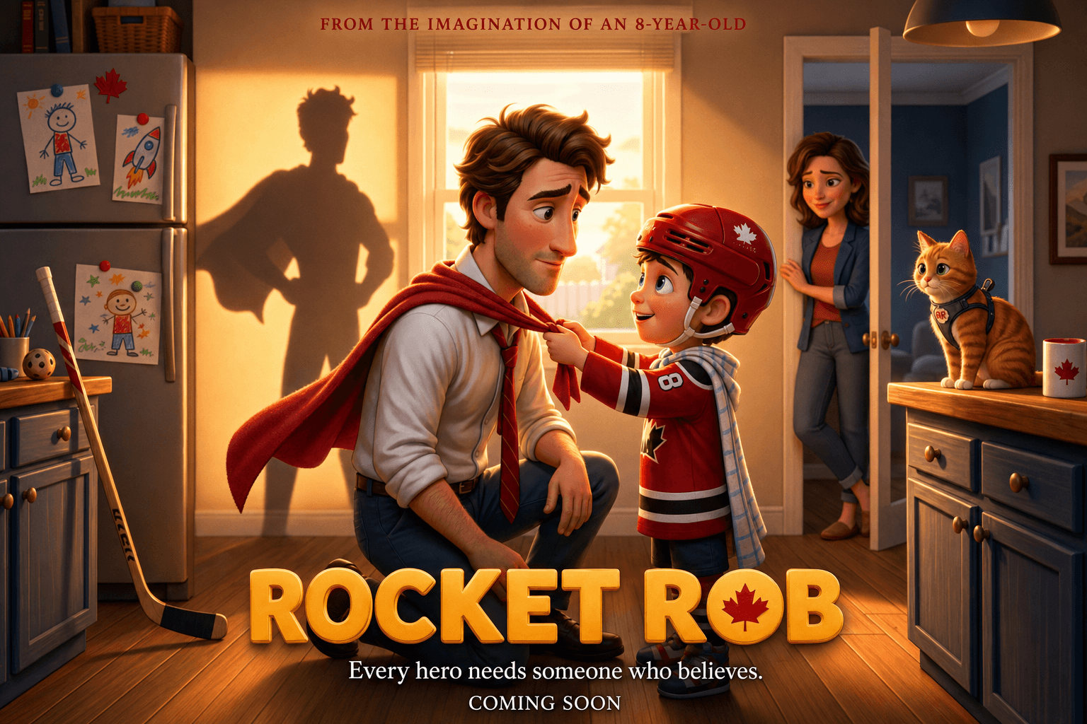 Rocket Rob — the dish-towel cape
